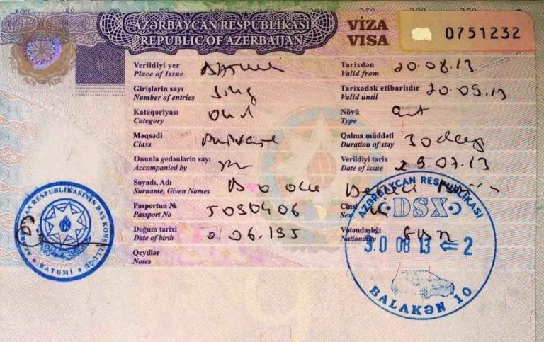 تأشيرة الدخول إلى اذربيجان