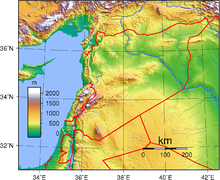 المسافة بالكيلومترات بين بعض المدن السورية
