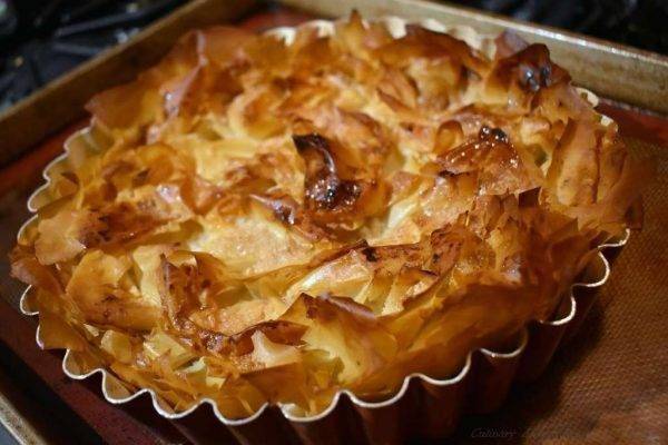 Apple and Armagnac Phyllo Pie (Tourtière Landaise)