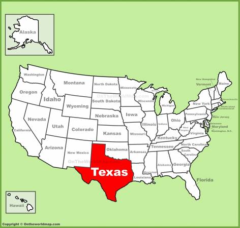 أين تقع ولاية تكساس