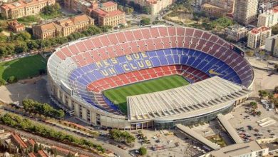 مساحة ملعب برشلونة